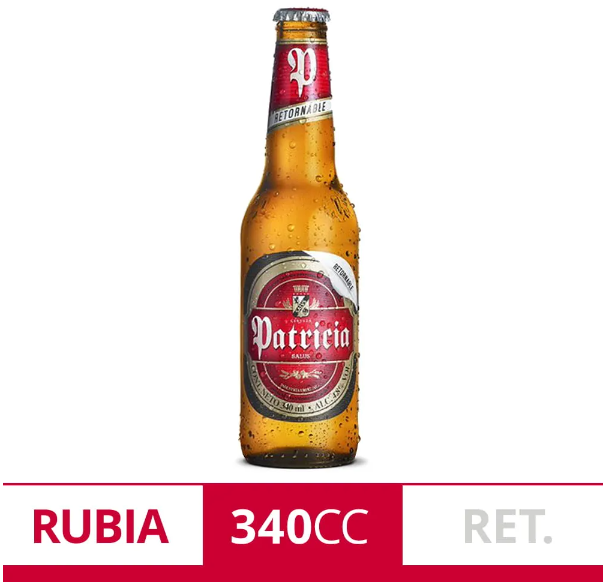 Cerveza Patricia Rubia 340ml