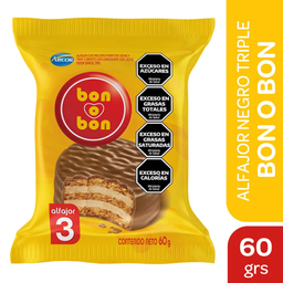 [BON60TRI] Alfajor Bon o Bon Triple 60g